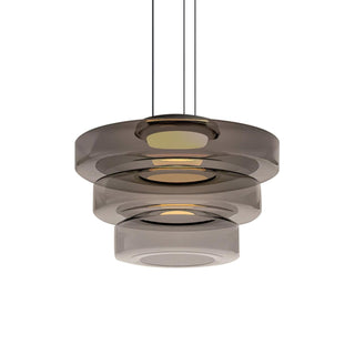 Lustra Suspension en Verre à Cercles Multi-Niveaux