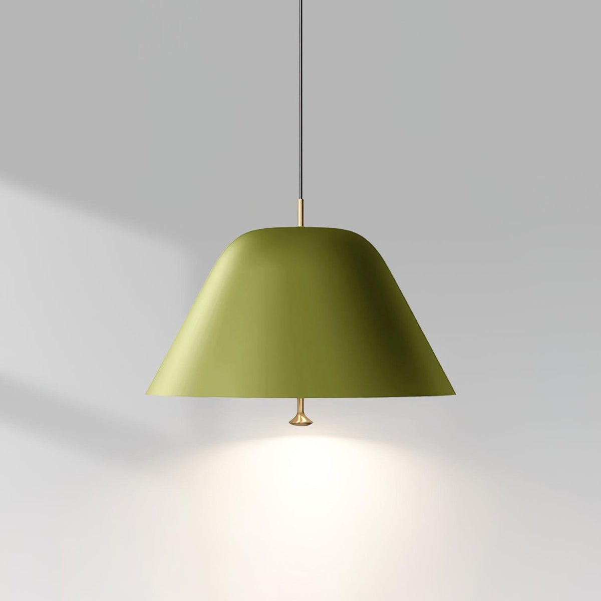 Pendant Lamp Modern Metal Shade in Green and White Minimalist-Neutral Decor