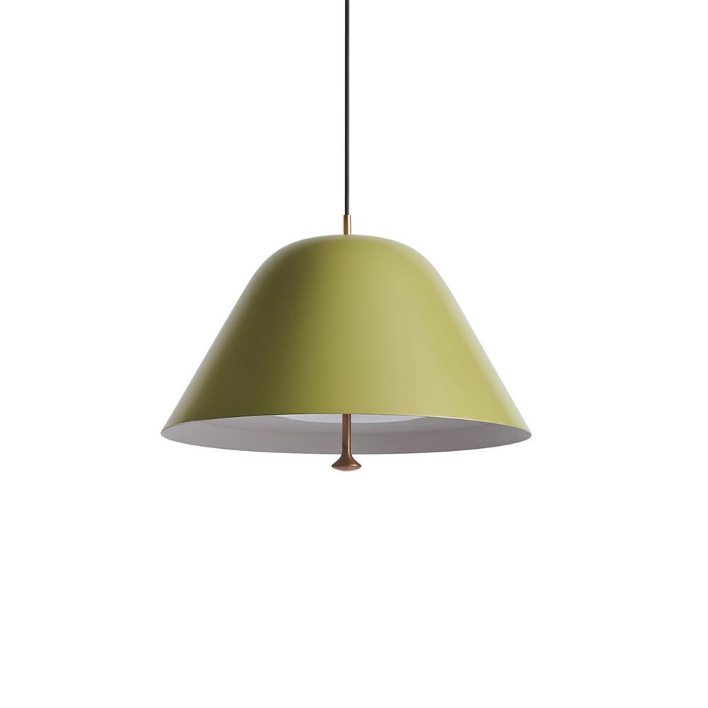 Pendant Lamp Modern Metal Shade in Green and White Minimalist-Neutral Decor