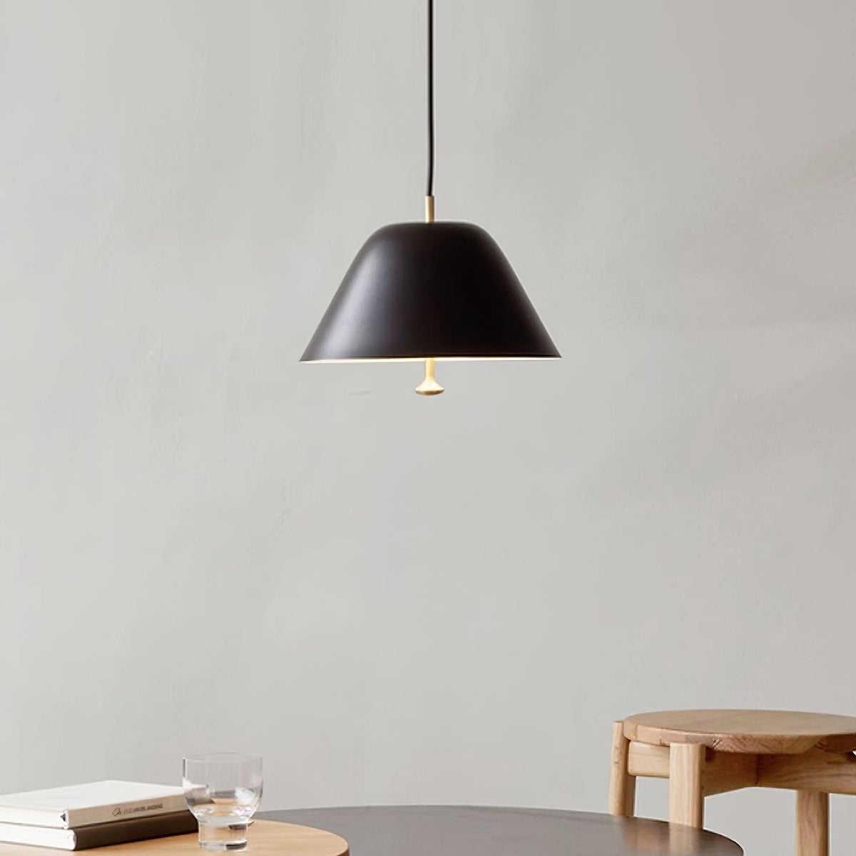 Pendant Lamp Modern Metal Shade in Green and White Minimalist-Neutral Decor