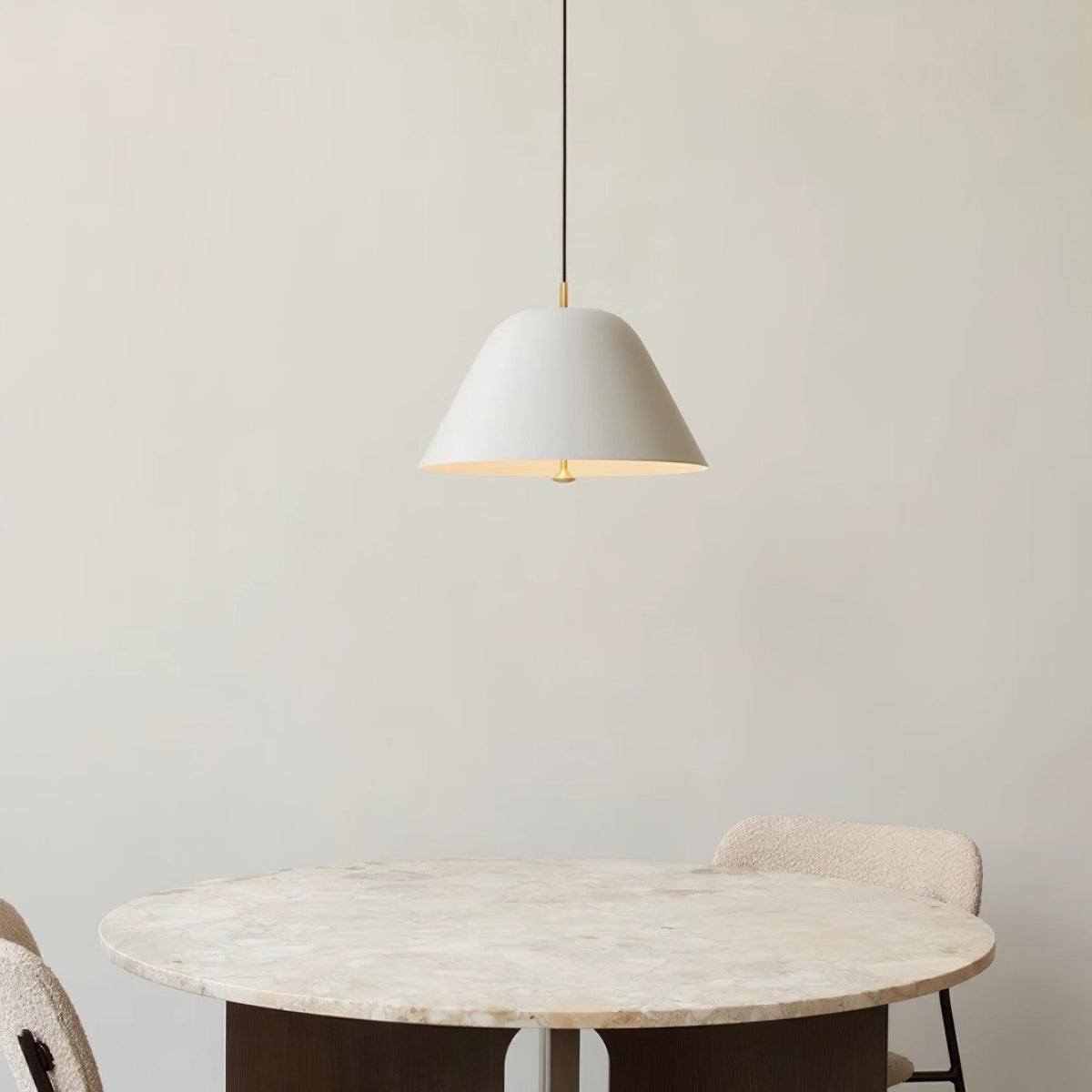Pendant Lamp Modern Metal Shade in Green and White Minimalist-Neutral Decor