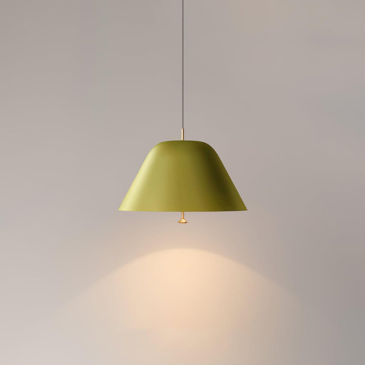 Pendant Lamp Modern Metal Shade in Green and White Minimalist-Neutral Decor