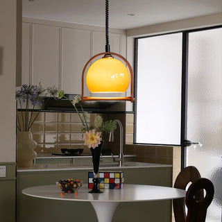Cesilarae Premium Nordic Art Verre Bois Suspension