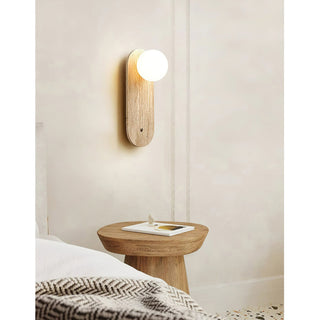 Lampe Murale en Travertin et Verre Moderne Minimaliste Zeshaen