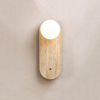 Lampe Murale en Travertin et Verre Moderne Minimaliste Zeshaen