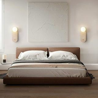 Lampe Murale en Travertin et Verre Moderne Minimaliste Zeshaen