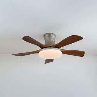 Ventilateur de Plafond Luminaire Brevo Pales en Bois