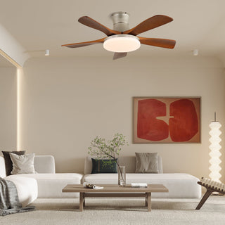 Ventilateur de Plafond Luminaire Brevo Pales en Bois