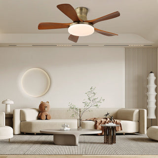 Ventilateur de Plafond Luminaire Brevo Pales en Bois