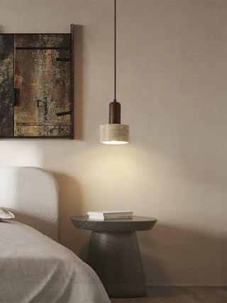 Ilshaa Suspension Minimaliste en Travertin