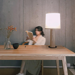 Jennifer Modern Wood Table Lamp-Neutral Decor