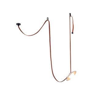Suspension en Cuir et Travertin Rail Moderne Minimaliste Olnoran