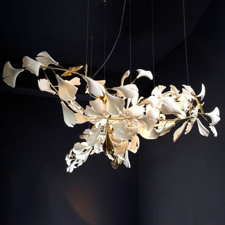 Olivia Lustre en Céramique Feuilles de Ginkgo aux Courbes Organiques