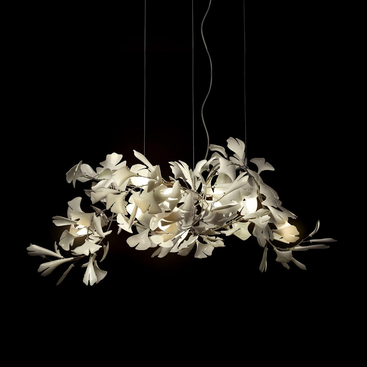 Talona Lustre en Céramique Feuilles de Ginkgo aux Courbes Organiques