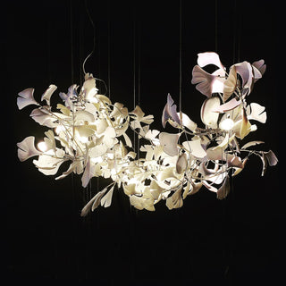 Olivia Lustre en Céramique Feuilles de Ginkgo aux Courbes Organiques