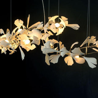 Olivia Lustre en Céramique Feuilles de Ginkgo aux Courbes Organiques