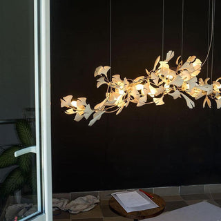Olivia Lustre en Céramique Feuilles de Ginkgo aux Courbes Organiques