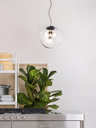 Suspension en Verre Noir Moderne Minimaliste Lymara