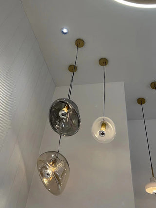 Suspension en Verre Noir Moderne Minimaliste Lymara