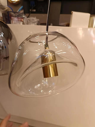 Suspension en Verre Noir Moderne Minimaliste Lymara