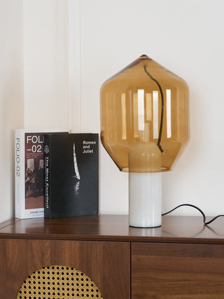 Vihls Lampe de Table Moderne en Marbre