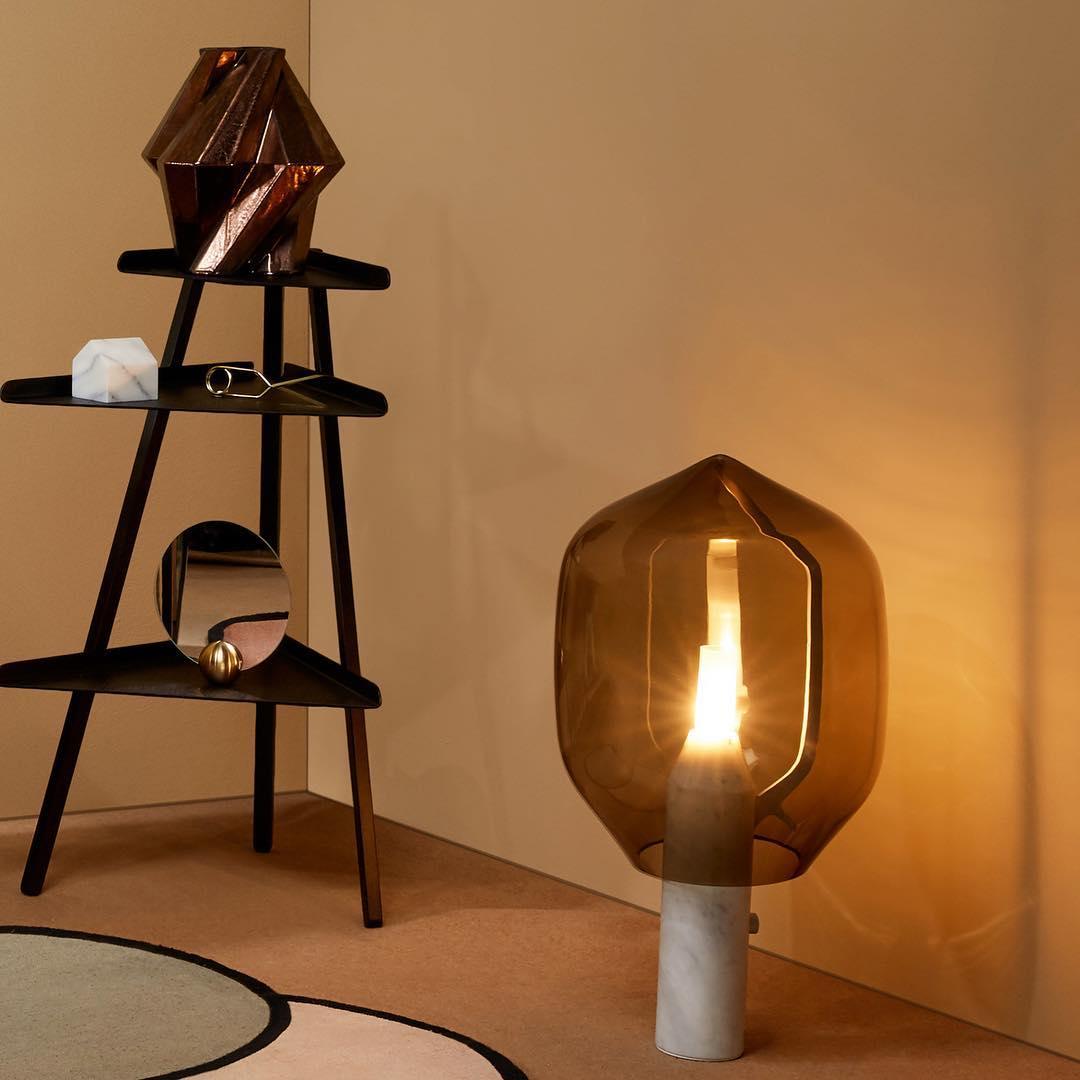Vihls Lampe de Table Moderne en Marbre