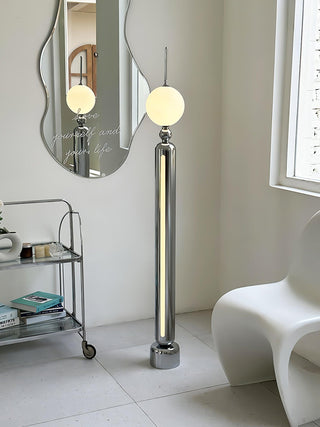 Avynen Futuristic Stainless Steel Floor Lamp-Neutral Decor