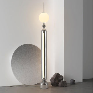 Avynen Futuristic Stainless Steel Floor Lamp-Neutral Decor