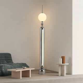 Avynen Futuristic Stainless Steel Floor Lamp-Neutral Decor