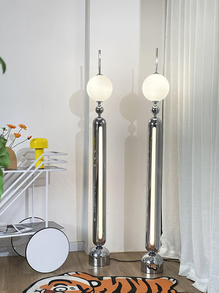 Avynen Futuristic Stainless Steel Floor Lamp-Neutral Decor