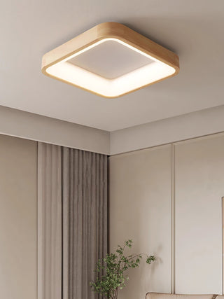 Uphae Plafonnier Minimaliste Carré en Bois