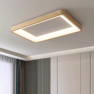 Uphae Plafonnier Minimaliste Carré en Bois