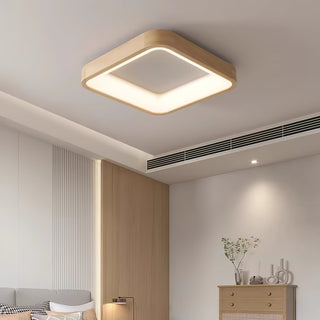 Uphae Plafonnier Minimaliste Carré en Bois