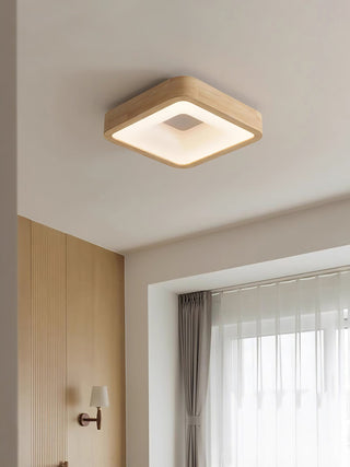 Uphae Plafonnier Minimaliste Carré en Bois