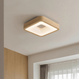 Uphae Plafonnier Minimaliste Carré en Bois