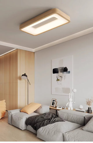 Uphae Plafonnier Minimaliste Carré en Bois