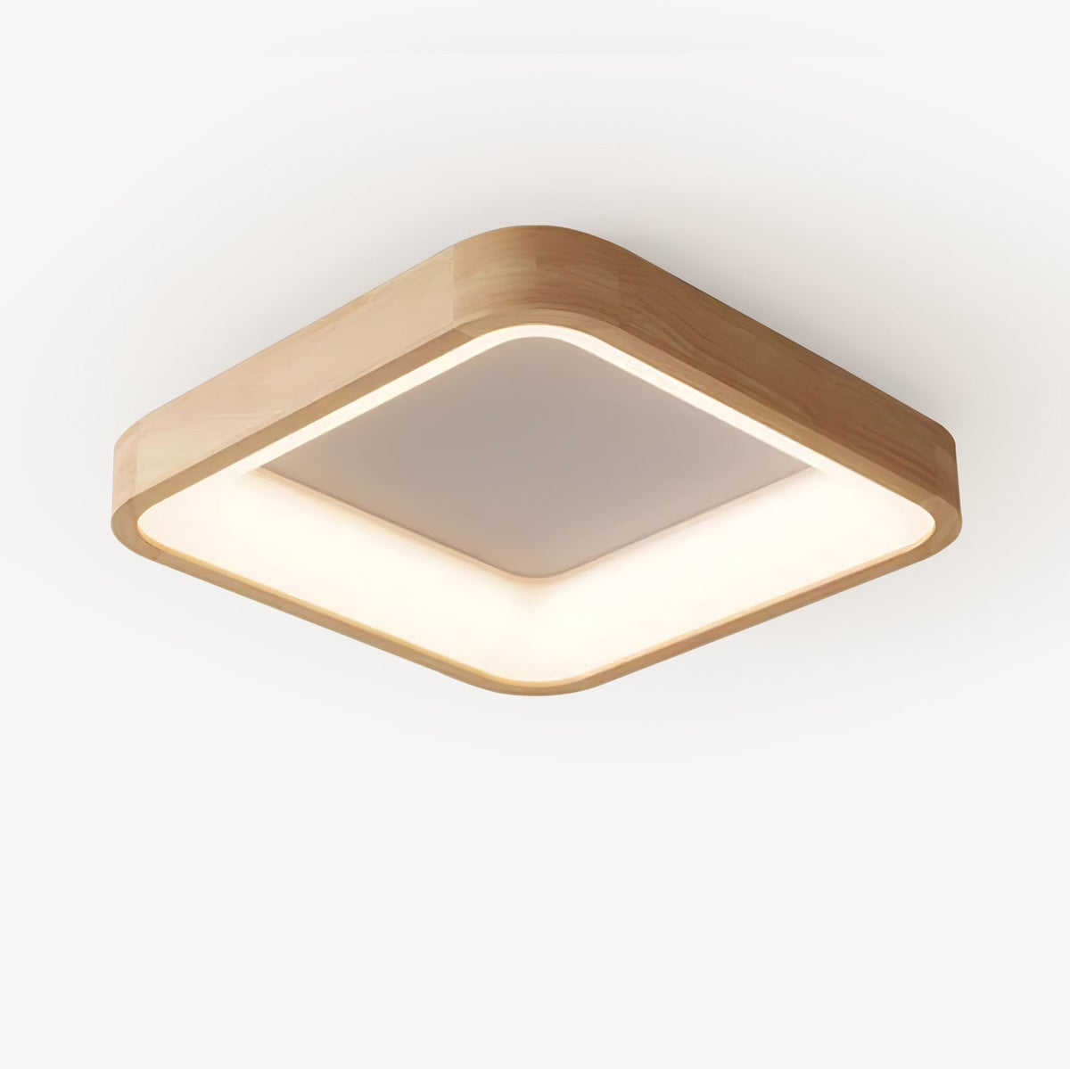 Ivarena Plafonnier Minimaliste Carré en Bois
