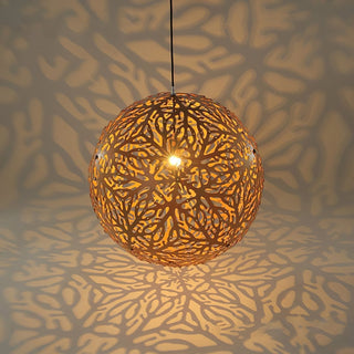 Lustra Suspension Géométrique en Bois Tressé