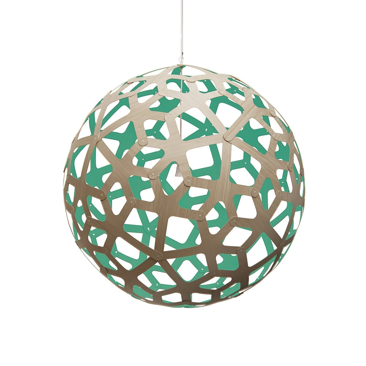 Kirora Suspension Géométrique en Bois Tressé