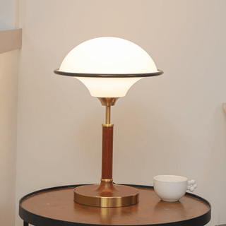Solstic Bois du Milieu du Siècle Lampe de Table