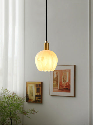 Suspension en Laiton et Albâtre Moderne Minimaliste Olraeos