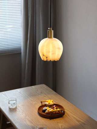 Suspension en Laiton et Albâtre Moderne Minimaliste Olraeos