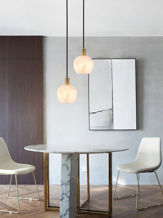 Suspension en Laiton et Albâtre Moderne Minimaliste Olraeos