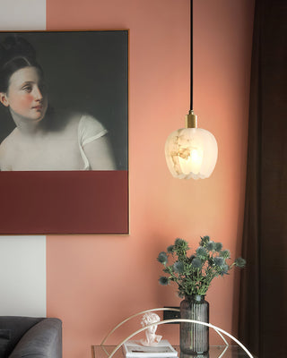 Suspension en Laiton et Albâtre Moderne Minimaliste Olraeos
