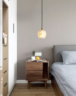 Suspension en Laiton et Albâtre Moderne Minimaliste Olraeos