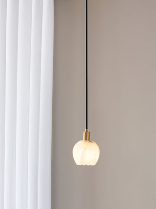 Suspension en Laiton et Albâtre Moderne Minimaliste Olraeos