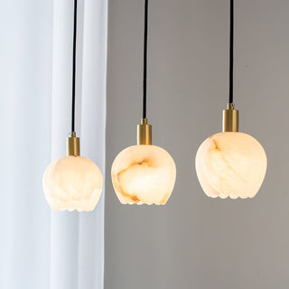 Suspension en Laiton et Albâtre Moderne Minimaliste Olraeos