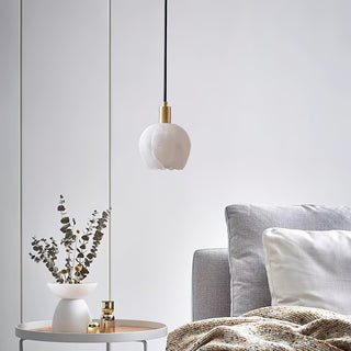 Suspension en Laiton et Albâtre Moderne Minimaliste Olraeos