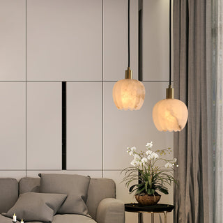 Suspension en Laiton et Albâtre Moderne Minimaliste Olraeos