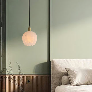 Suspension en Laiton et Albâtre Moderne Minimaliste Olraeos